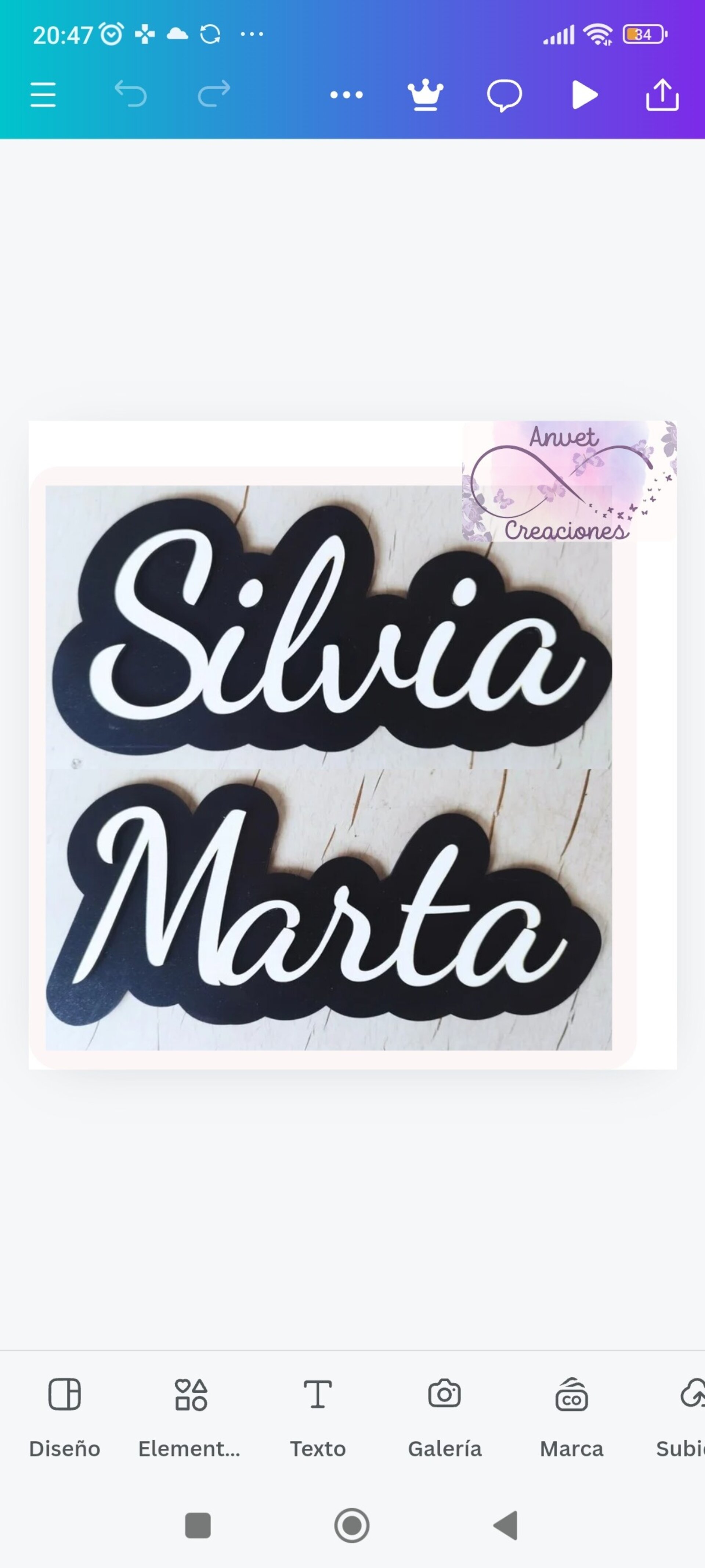 Cartel nombre madera - 5