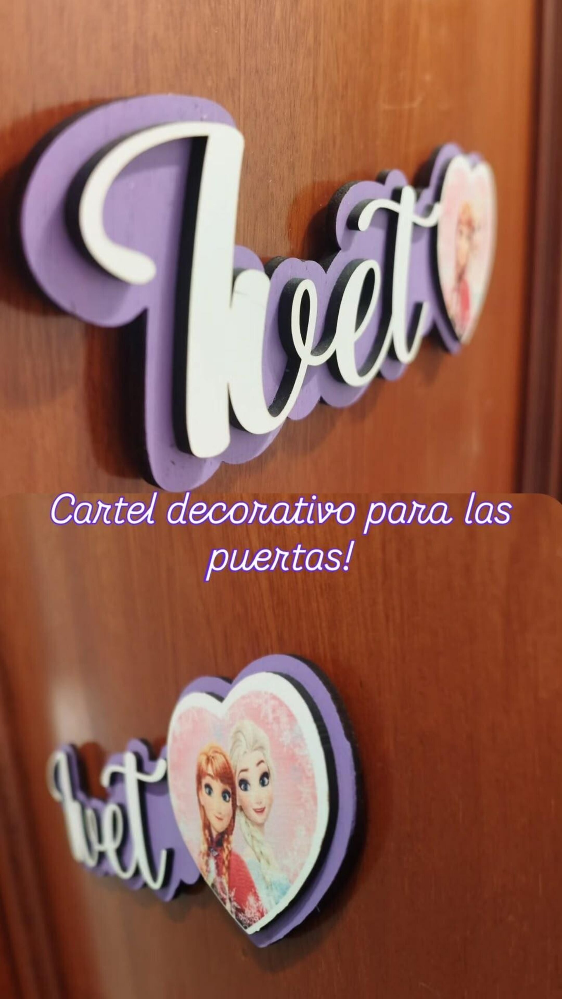 Cartel nombre madera - 7