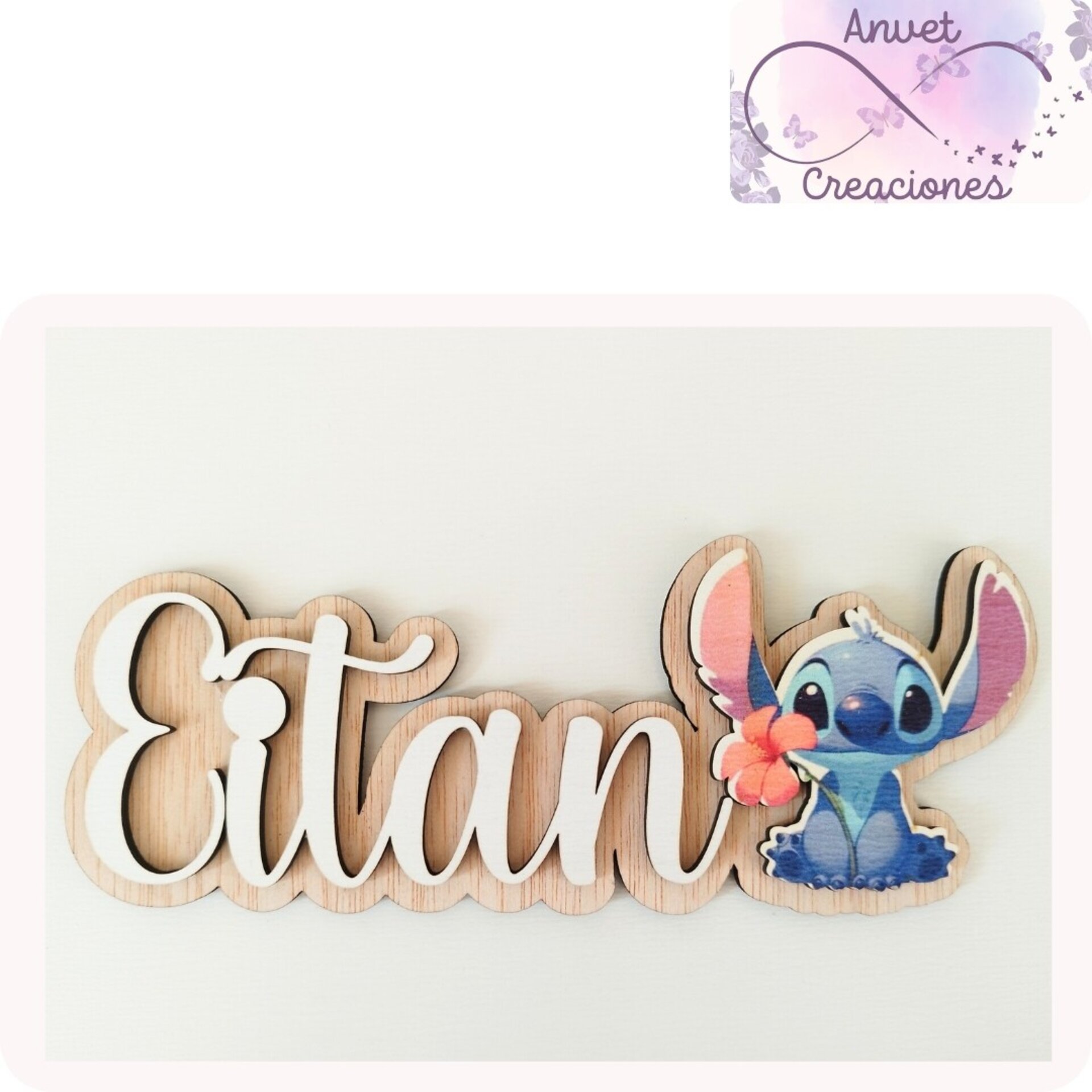 Cartel nombre madera - 3