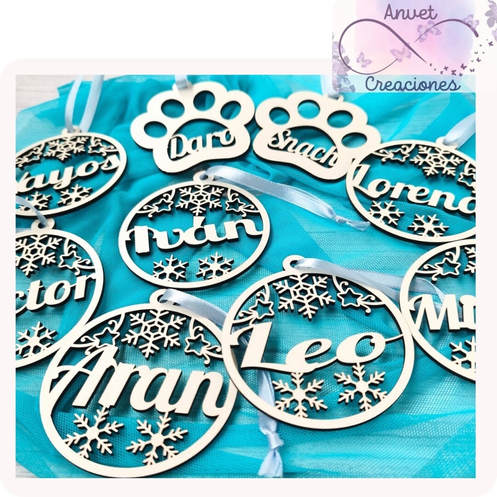 Bola navidad madera - 1