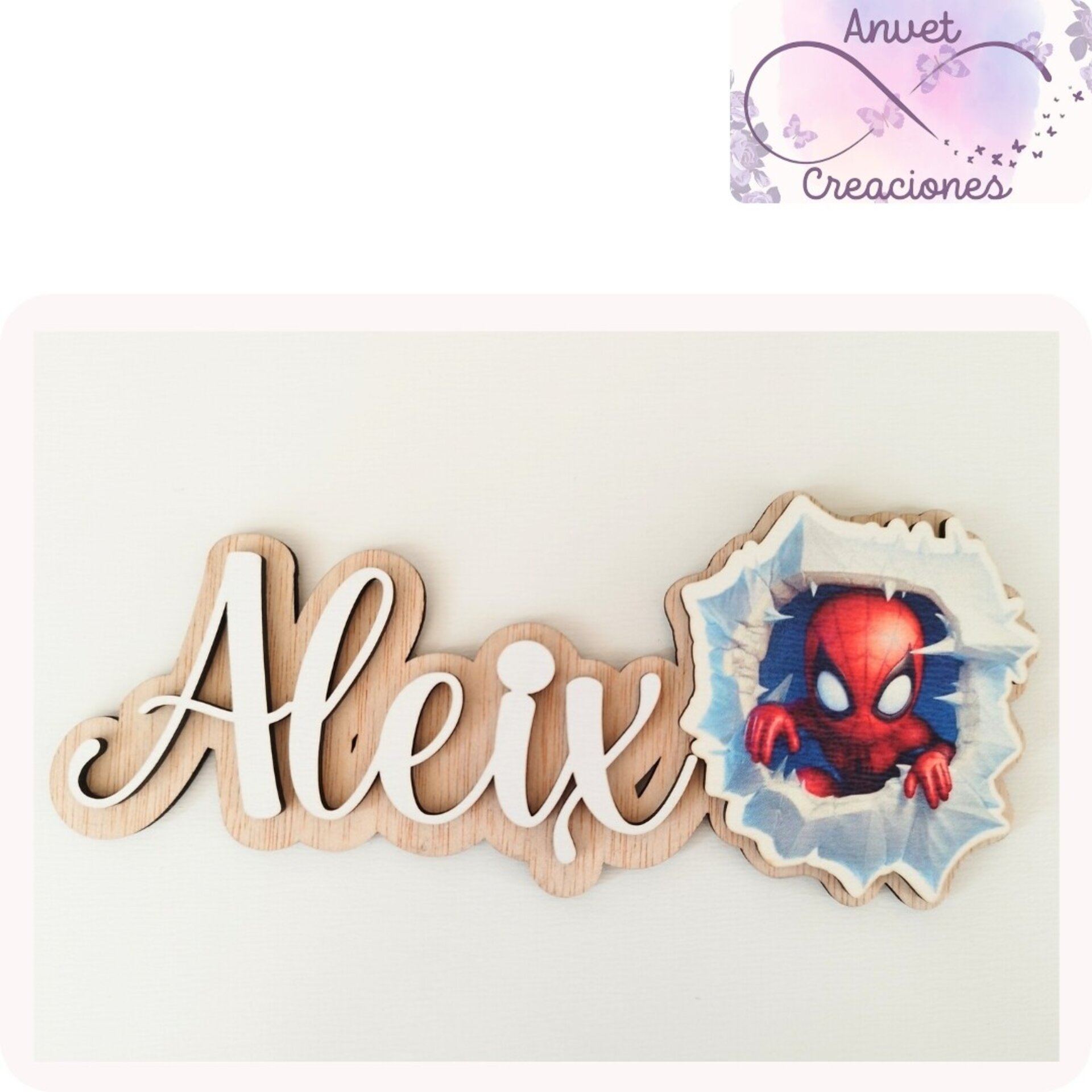 Cartel nombre madera - 2